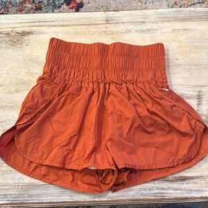 Free People Movement - The Way Home shorts, orange, size small